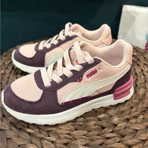 Puma Kids Sneakers - Pink and Purple Accents